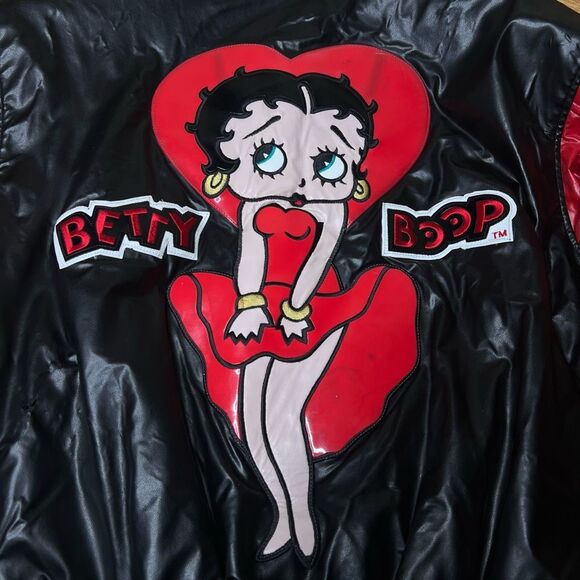 Vintage Betty Boop Leather Jacket By Excellent XL - Picture 2 of 10